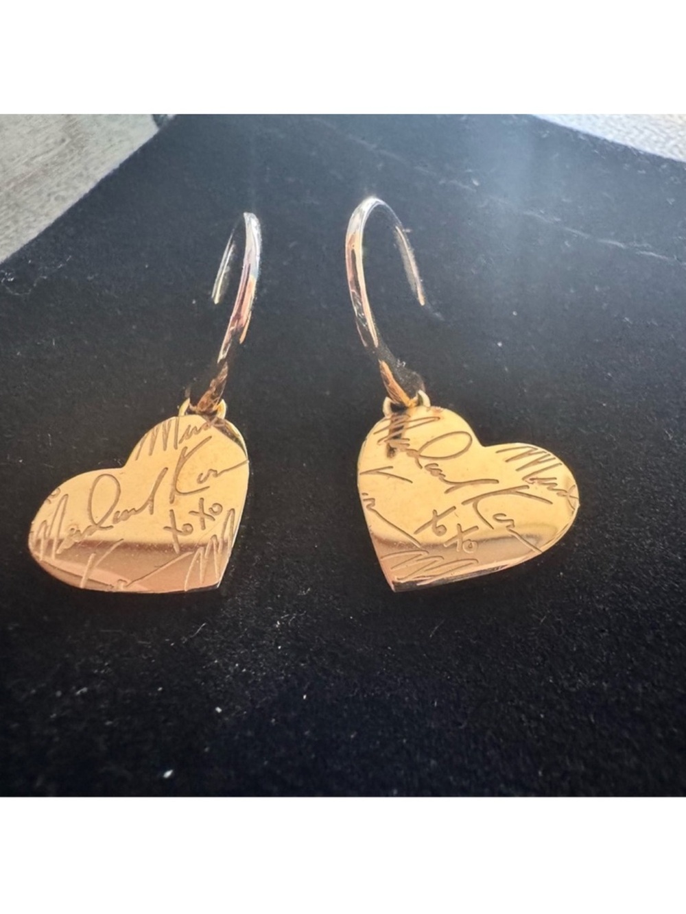 Michael Kors - Signature XOXO Heritage Gold Heart Drop Earrings